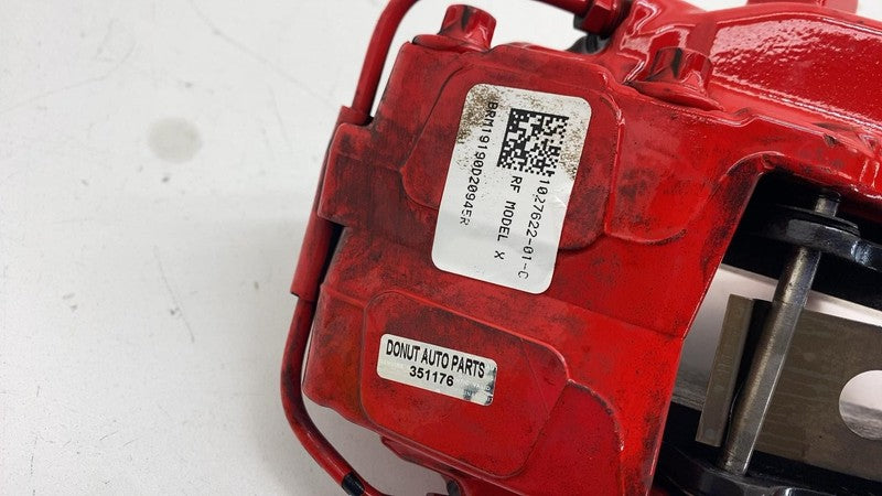 ⭕2016-2020 Tesla Model X Front Caliper w/ Brake Hose Line Right Red 10