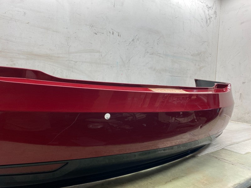 ⭕ 2016-2020 Tesla Model S MS Rear Bumper Cover Red w/ Park Sensor Hole