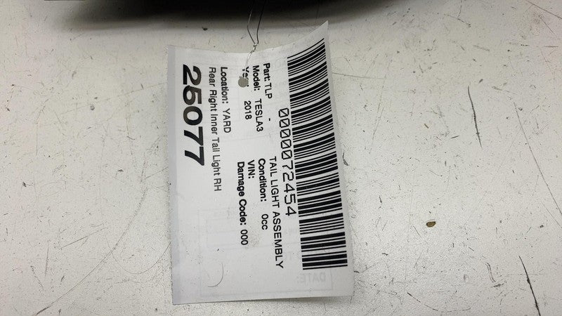 107740290D ⭕ 2017-2023 Model 3 Rear Right Inner Taillight LED Tail Lamp 3-Pin 1077402-90-D