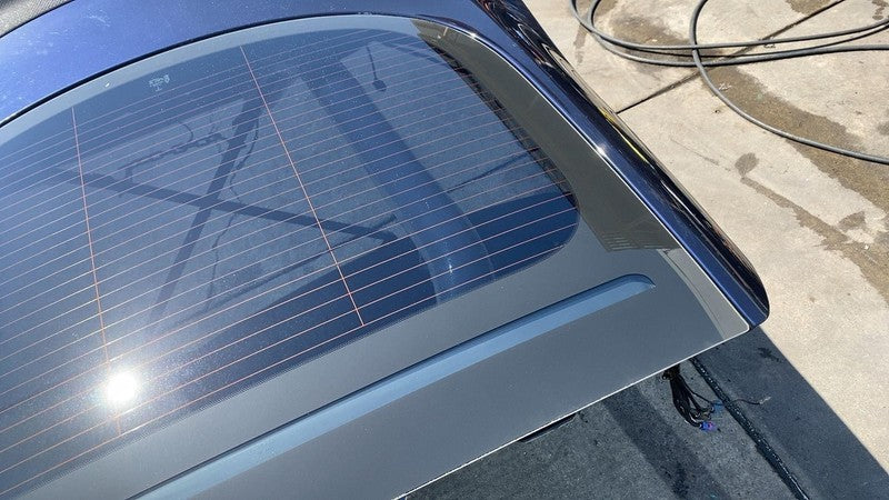 ⭕12-15 Model S Liftgate Trunk Lid Tailgate Hatch Shell Blue PMMB w/ Window Glass