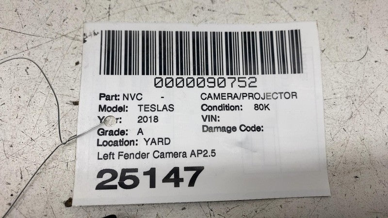 ⭕ 16-20 Model S MS Front Left Fender Camera Turn Signal Side Marker 11