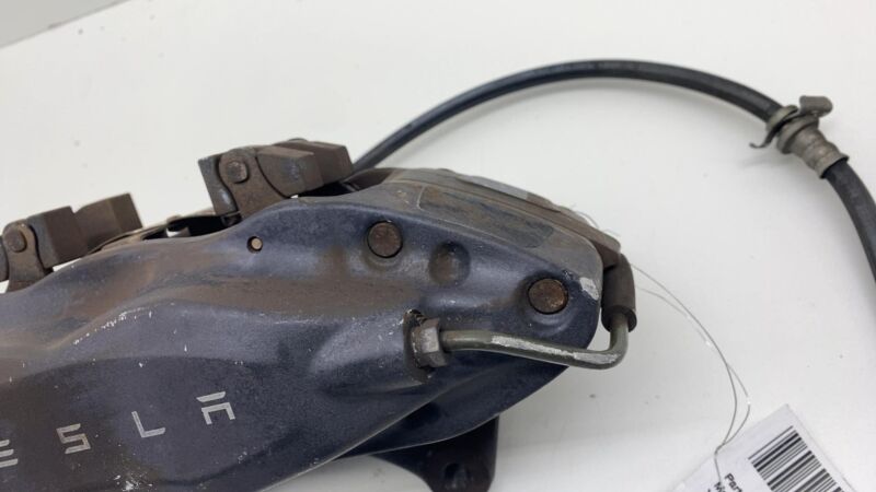 2012-2015 Tesla Model S MS Front Driver Side Caliper w/ Brake Hose Line Left LH