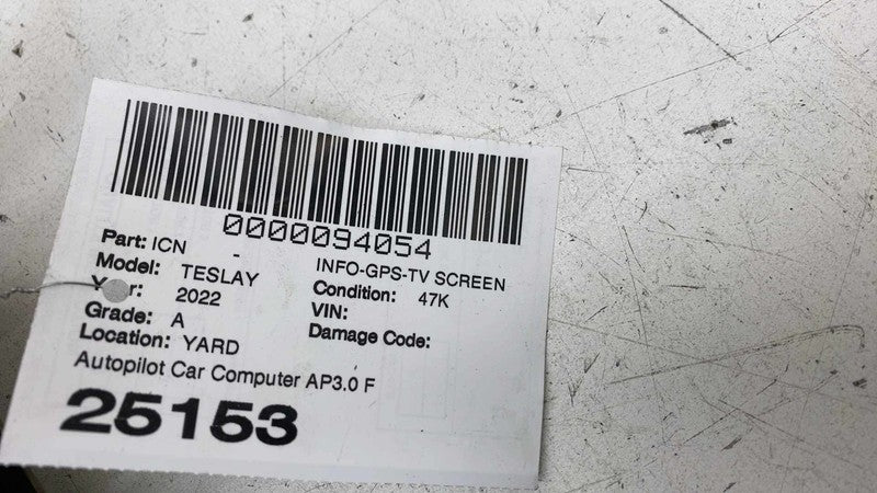 ⭕ 2020-2024 Tesla Model Y MY MCU-Z Computer Media Control Module 16844