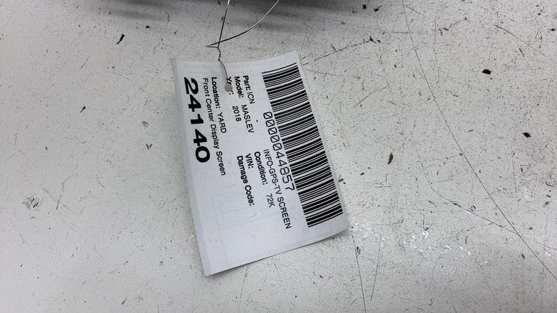 ⭕ 2017-2022 Maserati Levante Radio Display Screen Monitor and Receiver