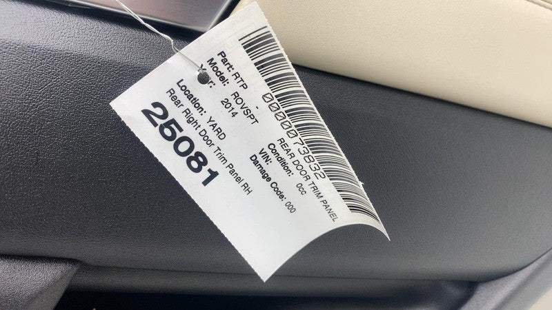 ⭕ 2014-2017 Land Range Rover Sport  Rear Passenger Right Door Panel Trim Card RH