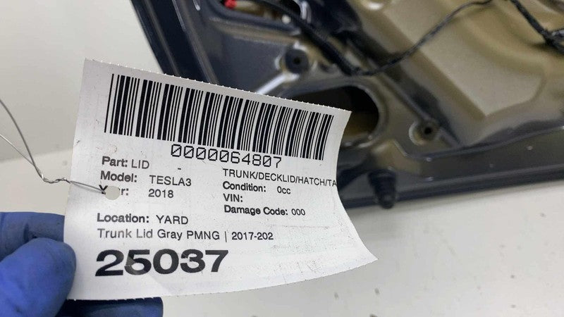 ⭕ 2017-2020 Tesla Model 3 M3 Rear Trunk Decklid Shell Panel Assembly Gray PMNG