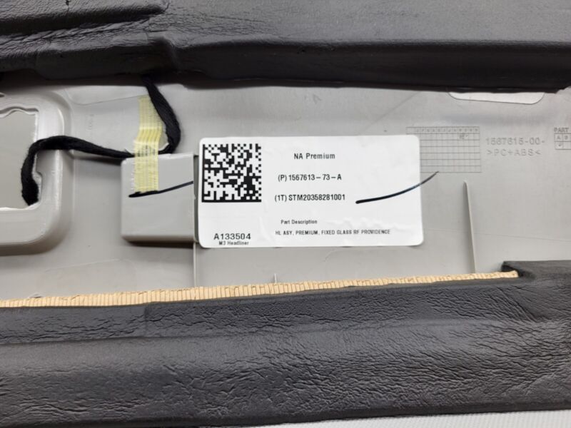 2067970 00 B ⭕17-20 Tesla Model 3 Sunvisor + Panoramic Sunroof Ceiling Headliner 1567613-73-A