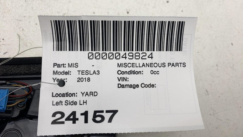 1100437 00 B 2017-2023 Tesla Model 3 Left B-Pillar Applique Glass Trim Molding w/ Camera LH