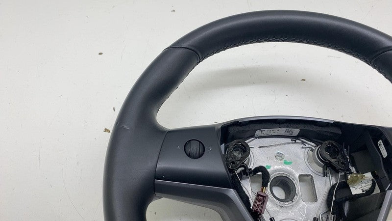 1105324 00 E ⭕ 2017-2020 Tesla Model 3 M3 Steering Wheel Leather Black Assembly 1105324-00-E