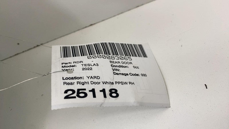 ⭕ 2021-2023 Tesla Model 3 Rear Driver Side Door Shell Panel Left LH Wh