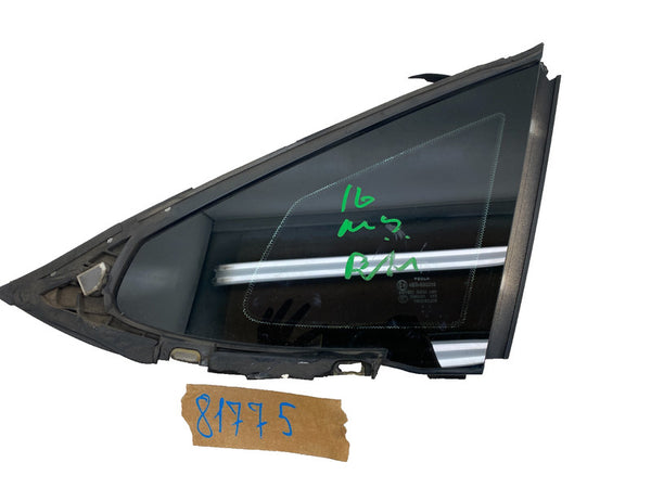⭕ 12-20 Tesla Model S Rear Passenger Side Quarter Fixed Glass Right 1051820-00-A