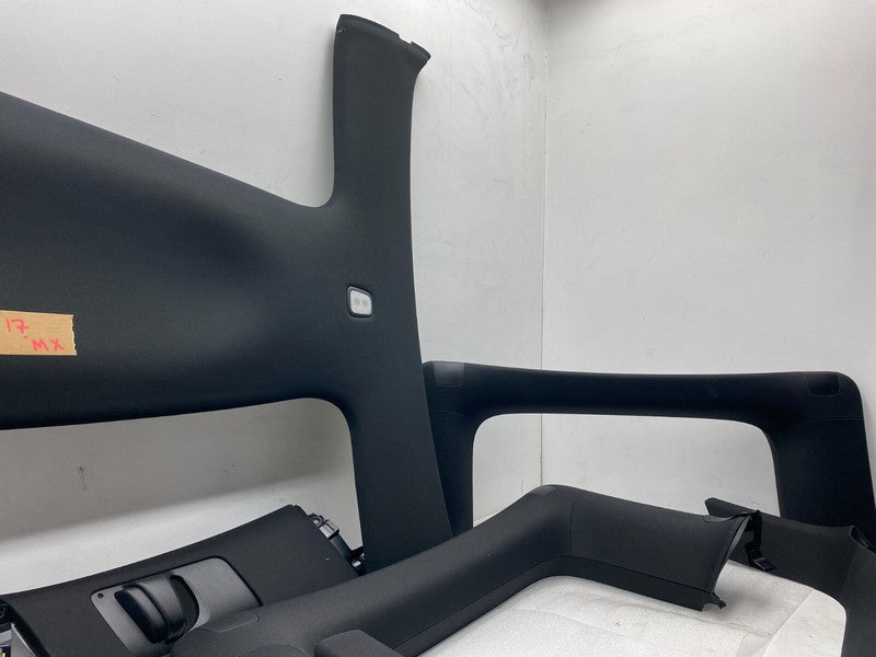⭕ 16-20 Tesla Model X SET Headliner Sunvisor Upper A + B + C-Pillar Tr