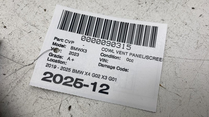 ⭕ 2018-2024 BMW X3 X4 Front Windshield Cowl Vent Panel Cover Right 517