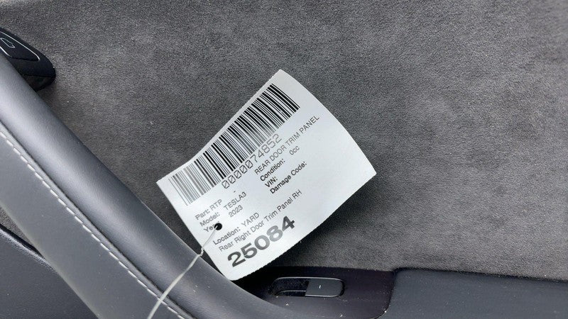 1608618-00-A ⭕21-23 Tesla Model 3 Rear Passenger Side Door Panel Trim Card Right 1608618-00-A