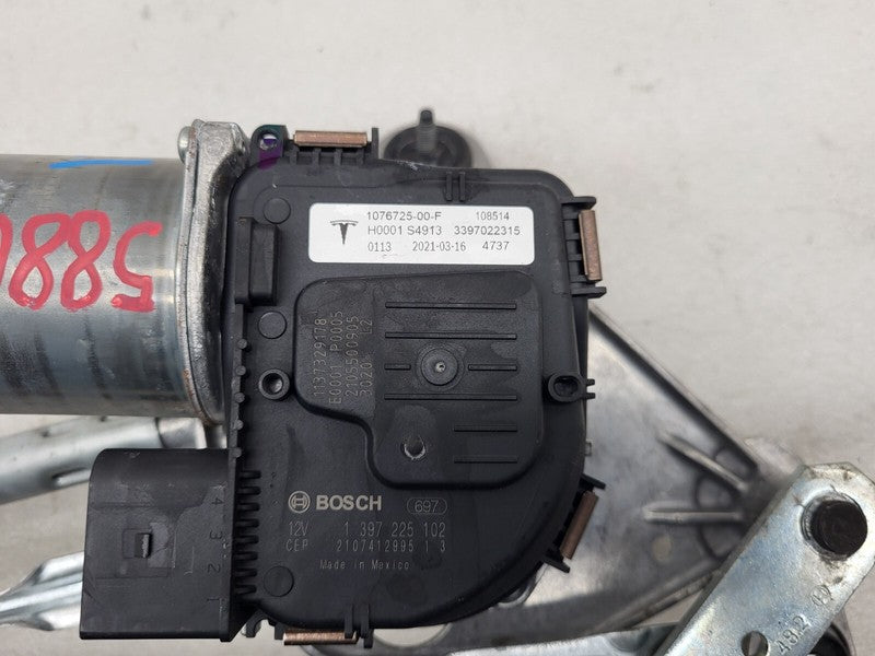 107672500F ⭕ 2019-2023 Tesla Model 3 M3 Front Windshield Wiper Linkage & Motor 1076725-00-F