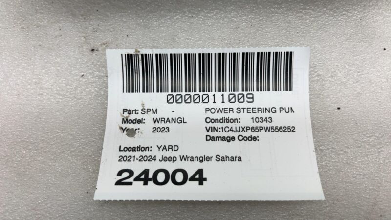 2021 2022 2023 Jeep Wrangler Power Steering Reservoir Pump & Motor Assembly OEM