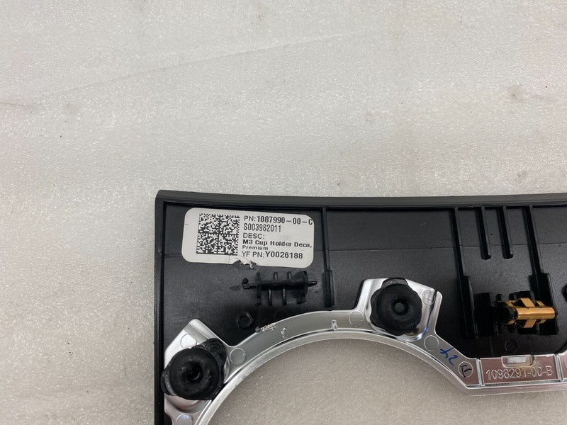 ⭕2017-2023 Tesla Model 3 Center Console Cup Holder Bezel Trim Cover 10