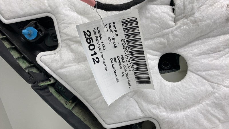 2021-2024 Tesla Model S Rear Passenger Side Door Panel Trim Card Right