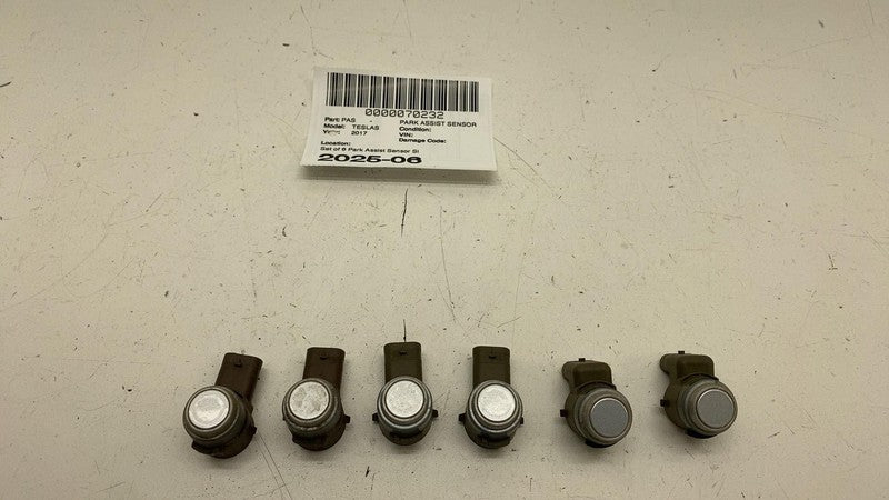 109961200A ⭕16-20 Model S Set of 6 Park Assist Sensor Silver PMSS 1100297-00-A/1099612-00-A