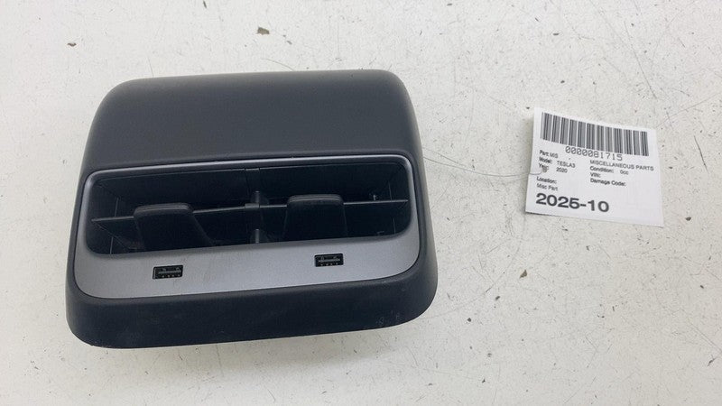 ⭕17-23 Model 3 Center Console Air Vent Grille Cover Panel & USB Hub 10