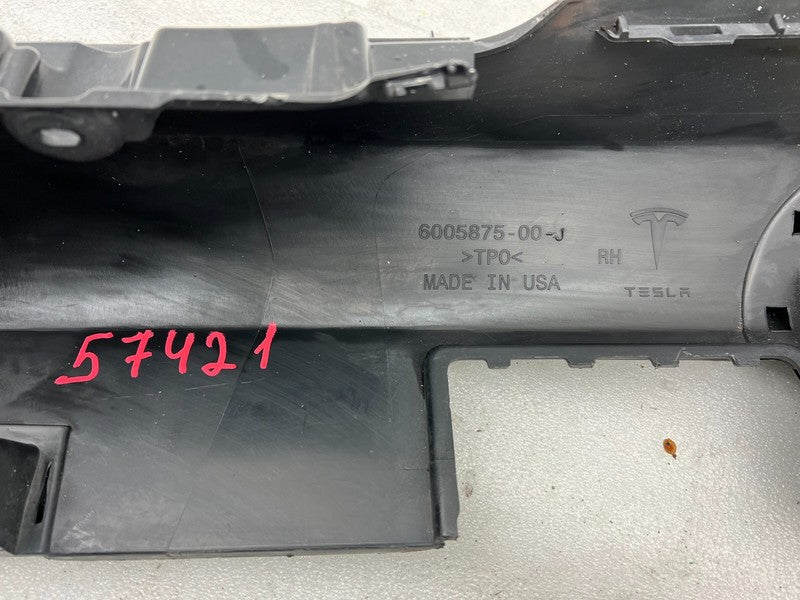 6005875 00 J ⭕ 12-21 Tesla Model S Right Rocker Side Skirt Molding Scuff Panel 6005875-00-J