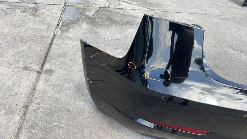 ⭕ 2017-2022 Tesla Model 3 Rear Bumper Cover w/ Park Sensor & Harness Black PBSB