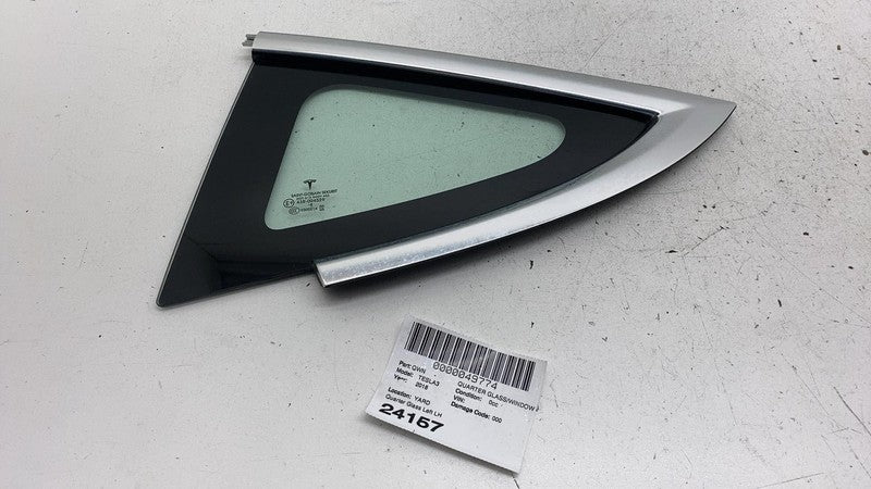108070300G 2017-2020 Tesla Model 3 M3 Rear Driver Side Quarter Fixed Window Glass Left LH