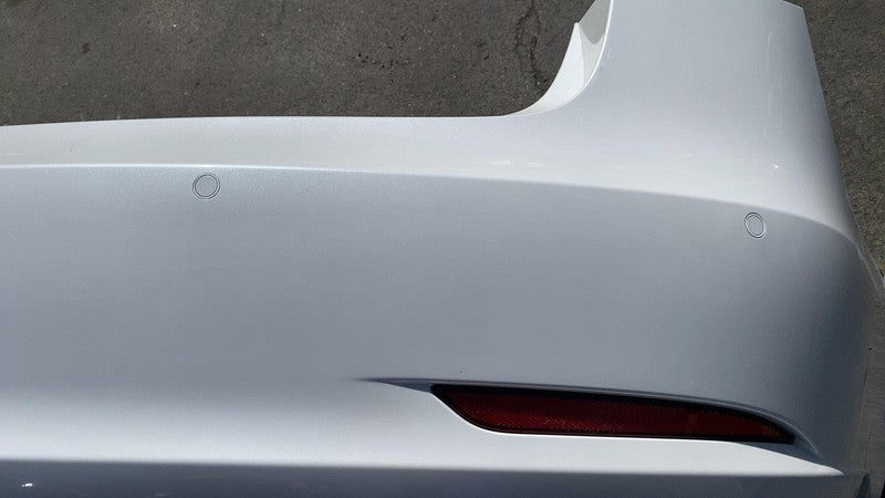 ⭕ 2017-2022 Tesla Model 3 M3 Rear Bumper Fascia Cover w/ Sensor Holes White PPSW