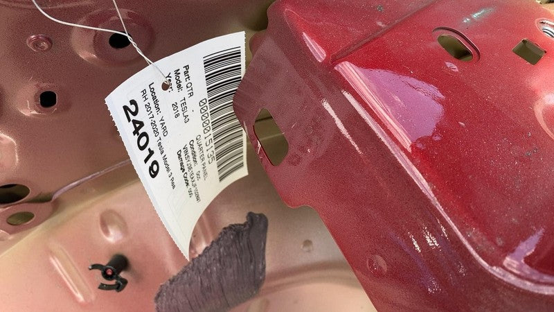 ⭕ 17-20 Tesla Model 3 Rear Right Quarter Panel Structural Frame Cut Re