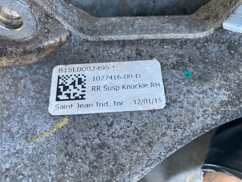 102741600D ⭕ 16-20 Model X Rear Right Spindle Knuckle Wheel Hub w/ Dust Shield 1027416-00-D