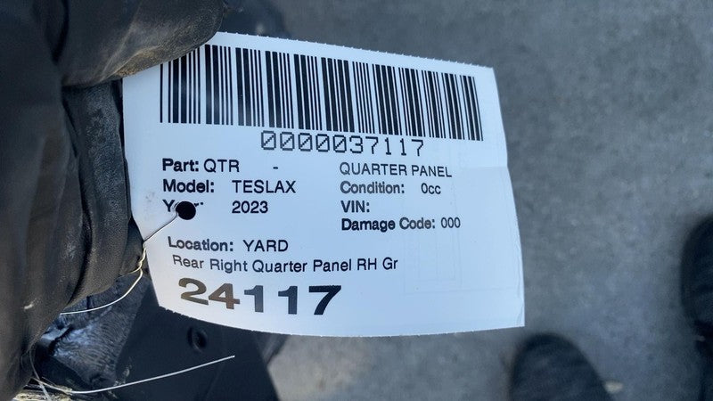 ⭕ 2021-2024 Tesla Model X Rear Right Quarter Panel Structural Cutout Gray PMNG