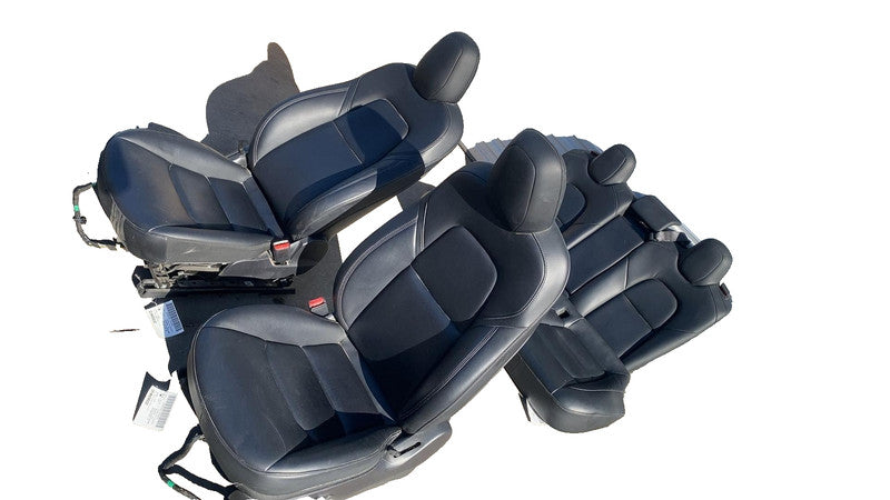 ⭕ 2017-2023 Tesla Model 3 Front Left &Right Bucket Seat + 2nd Row Bench Assembly