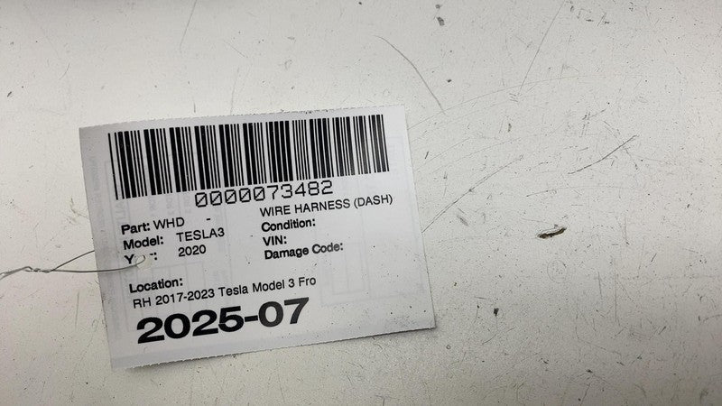 ⭕2019-2020 Tesla Model 3 Front Right Door Wiring Harness Cable Wire 20