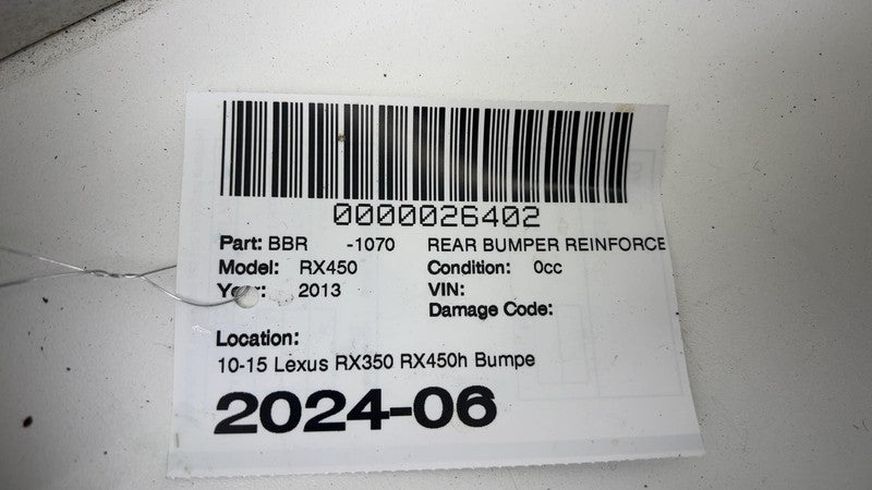 ⭕10-15 Lexus RX350 RX450 Hybrid Rear Bumper Reinforcement Impact Bar 5