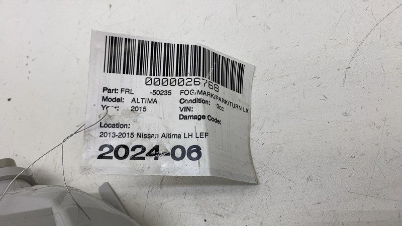 ⭕ 2013-2015 Nissan Altima Front Driver Side Park Turn Signal Light Lamp Left OEM