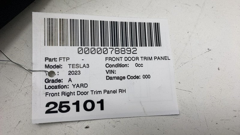 ⭕ 2021-2023 Tesla Model 3 Front Right Interior Door Panel Trim Card 15