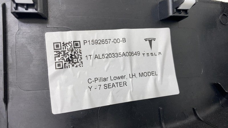 1592657 00 B ⭕ 2020-2023 Model Y Rear Driver Side C-Pillar Trim Cover Lower Left 1592657-00-B