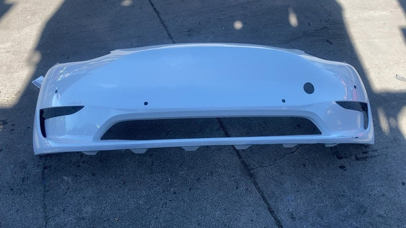 2020-2023 Tesla Model Y MY Front Bumper Cover w/ Park Sensor Holes White - PPSW