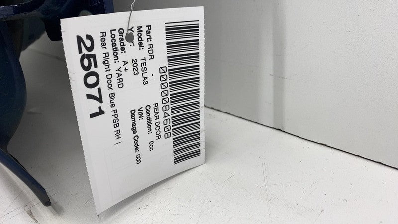 ⭕ 2021-2023 Tesla Model 3 Rear Passenger Side Door Shell Panel Right B