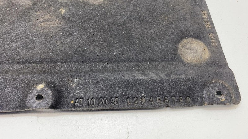 748506 10 2017-2022 BMW 530e G30 Right Floor Under Body Cover Splash Shield Guard Panel RH