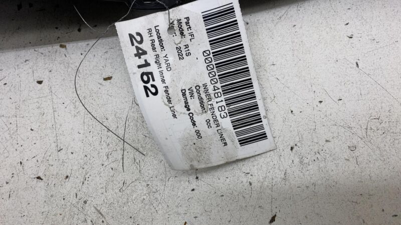 PT00134682C 2022-2024 Rivian R1T R1S Rear Right Inner Fender Wheel Liner Splash Shield Guard