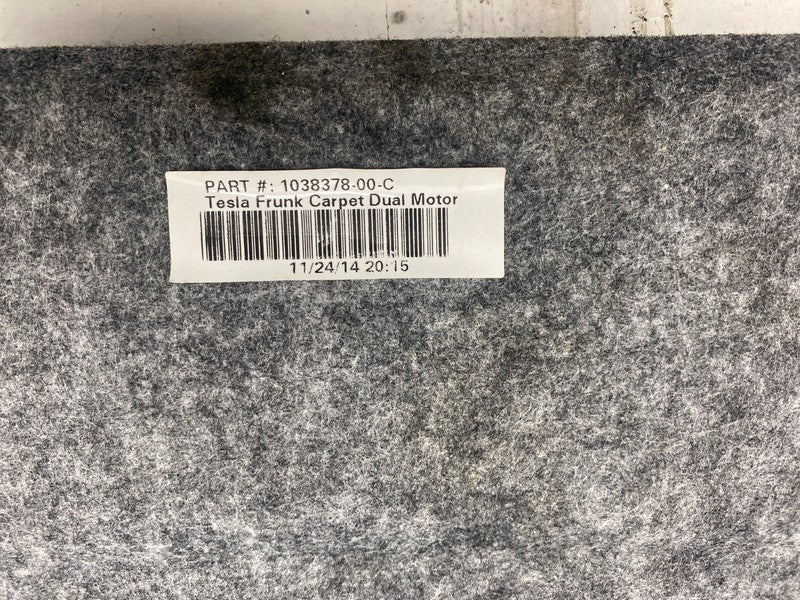 1038378 00 C ⭕ 12-15 Model S Frunk Luggage Storage Compartment Carpet Dual Motor 1038378-00-C
