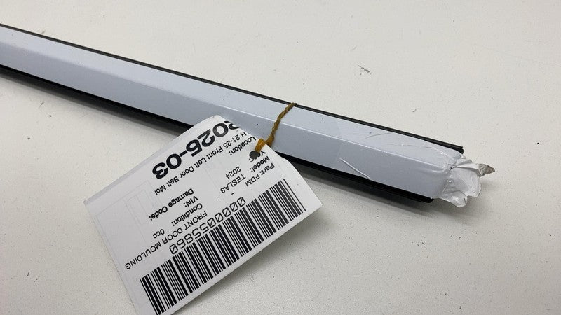 108068100H ⭕ 2021-2025 Tesla Model 3 Front Left Door Window Outer Belt Molding 1080681-00-H