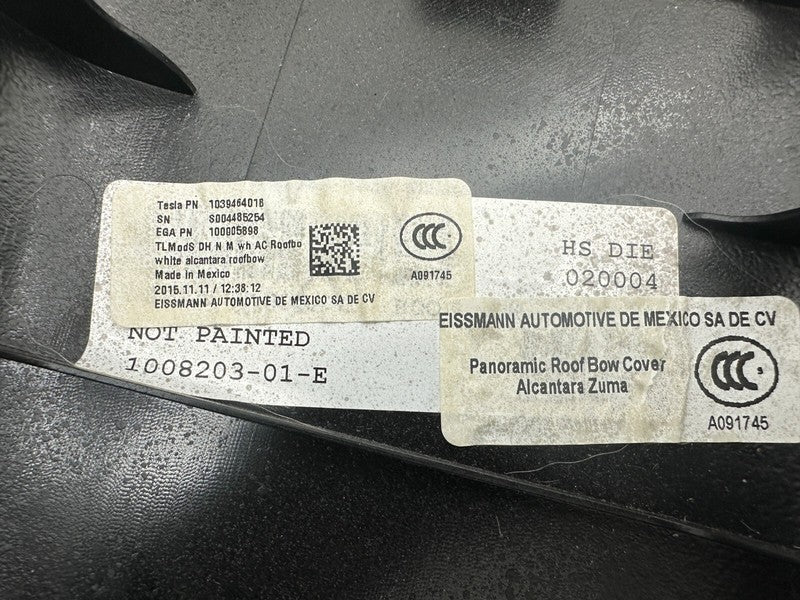 100820300E ⭕ 12-20 Model S Sunroof Headliner Panoramic Roof Bow Trim Cover OEM 1008203-00-E