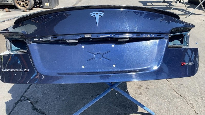 ⭕12-15 Model S Liftgate Trunk Lid Tailgate Hatch Shell Blue PMMB w/ Window Glass