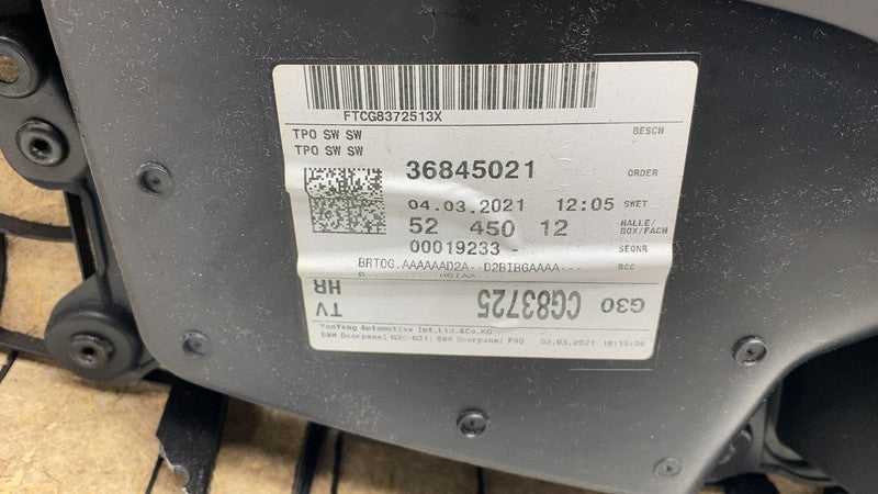 2018-2022 BMW 530e G30 Rear Passenger Side Door Trim Panel Right RH Assembly