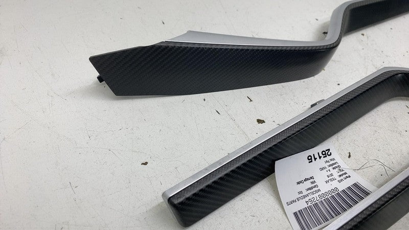 ⭕ 16-20 Model X Front & Rear Door Trim Decor Carbon 1035812-11-B / 103