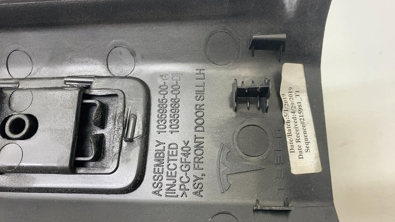 ⭕ 16-20 Tesla Model X Front Driver Side Door Sill Trim Cover Left 1035