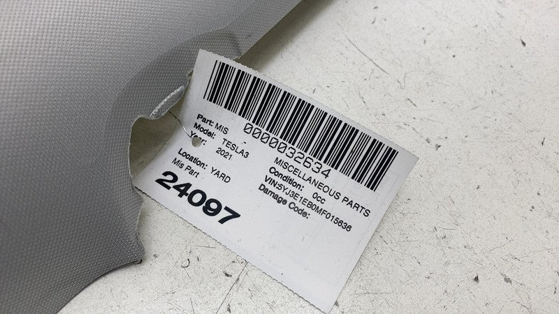1086266 ⭕ 2017-2022 Tesla Model 3 M3 Driver Side Rail Trim Cover Left Assembly 1086266