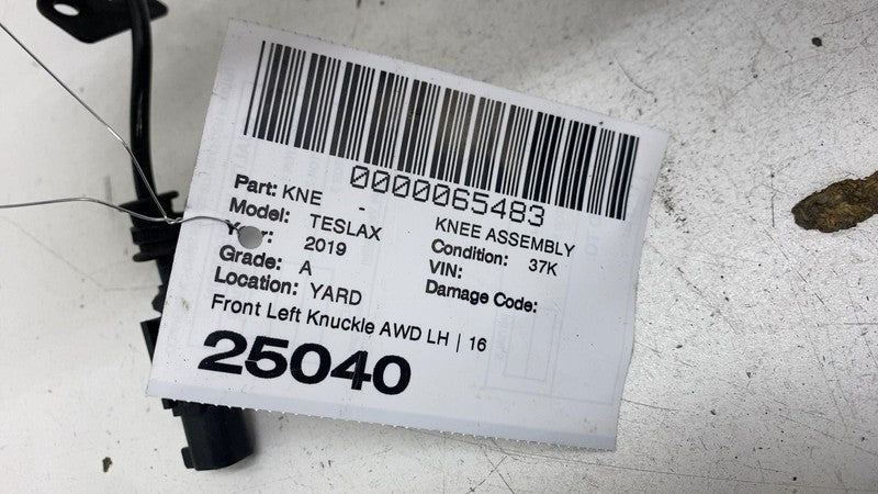 ⭕16-20 Model X Front Left Knuckle w/ ABS Sensor & Rotor Shield AWD 102